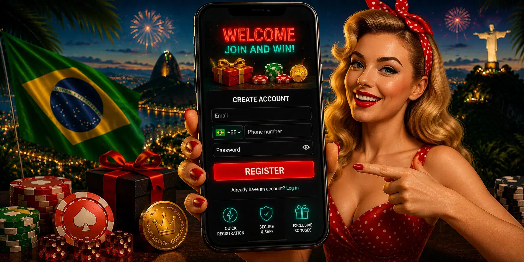 Pin Up mobile registration steps for players in Brazil